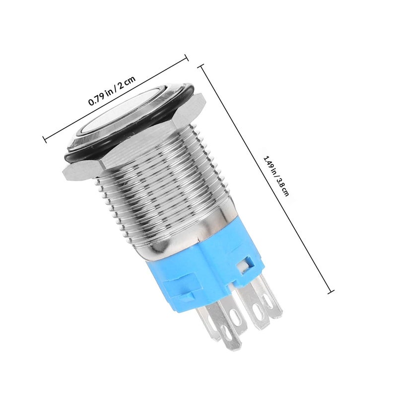 16mm Red LED Push Button Start Switch Momentary Latching Engine Ignition Replacement - Image 3