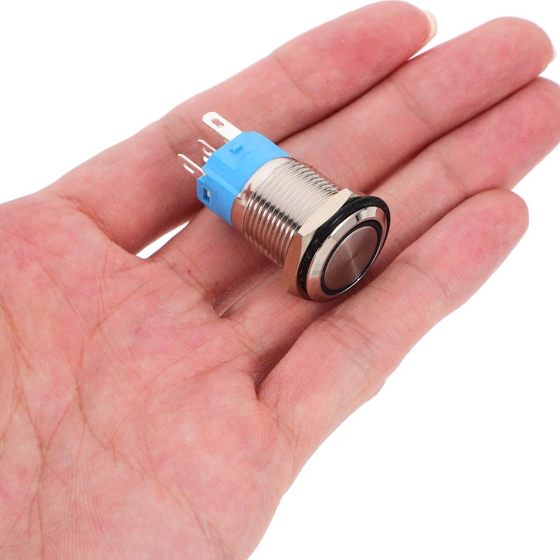 16mm Red LED Push Button Start Switch Momentary Latching Engine Ignition Replacement - Image 5
