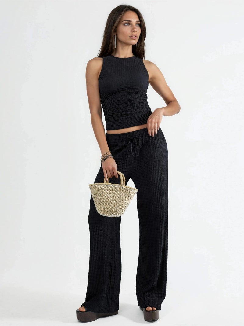 BUSEM Textured Ribbed Crew Neck Shell Top - Image 5