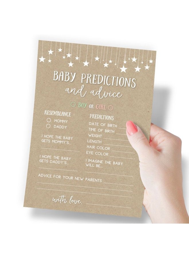Printed Party Baby Predictions and Advice, Set of 50 Cards, Kraft Baby Shower Game and Activity, Fun, Unique, and Easy to Play - Image 2