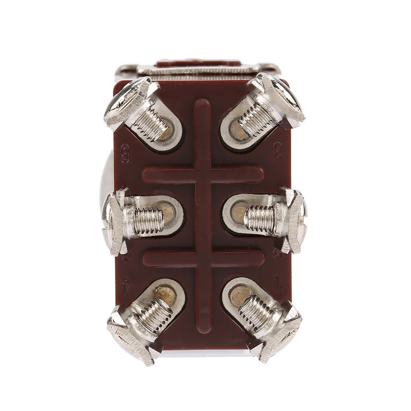 مفتاح تبديل مؤقت ثلاثي الموضع: تشغيل / إيقاف / تشغيل - 6 دبابيس - 12 مم - 15 أمبير - 250 فولت تيار متناوب - Image 2
