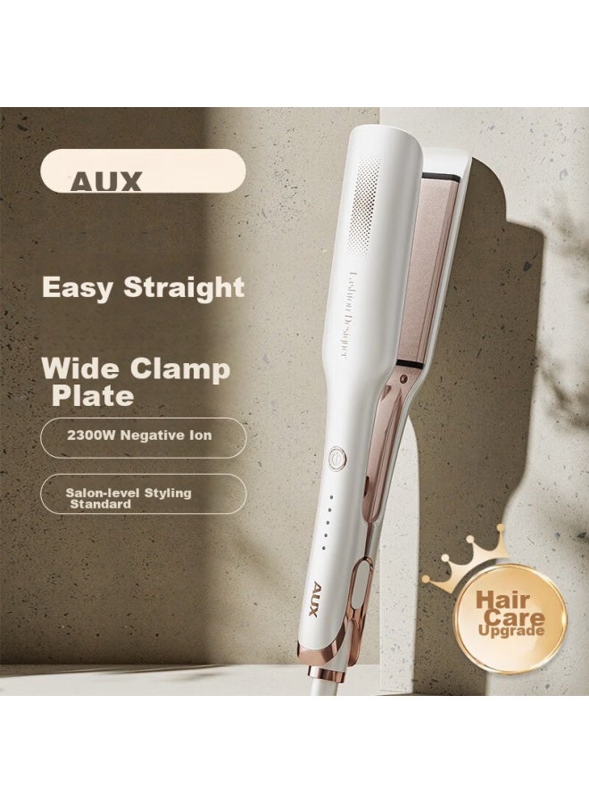 Aux Hair Curler For Salon Use, Electric Hair Straightener, Hair Straightening And Curling Tool, Hair Straightening Board With Negative Ions, Gift For Girlfriend - Image 1