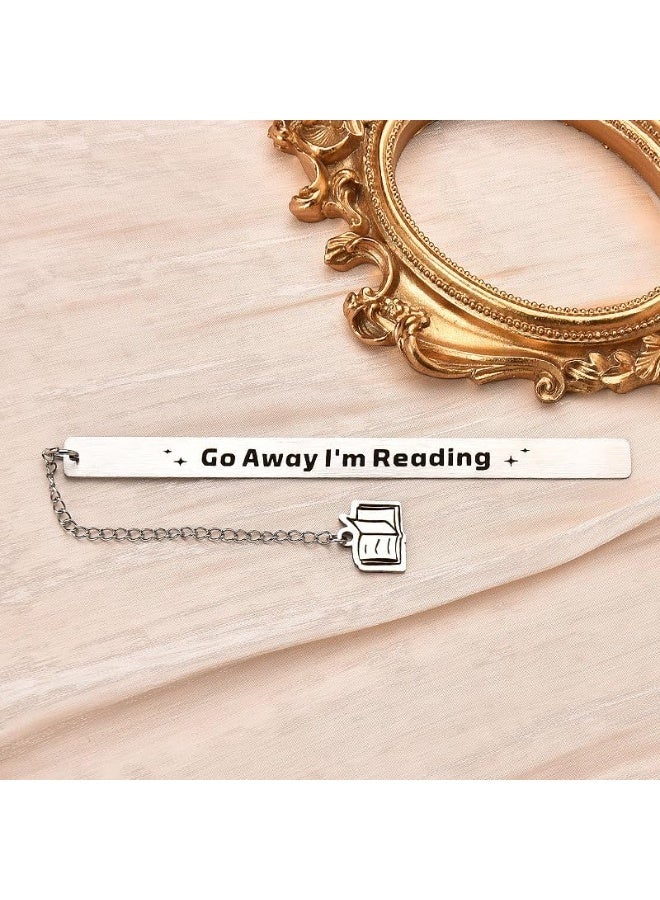Gifts for Book Lovers Funny Bookmarks for Women Men Birthday Gifts for Readers Bookworm Gifts for Women Men Funny Gift for Book Club Friends Daughter Son Bookmark - Go Away I'm Reading - Image 5