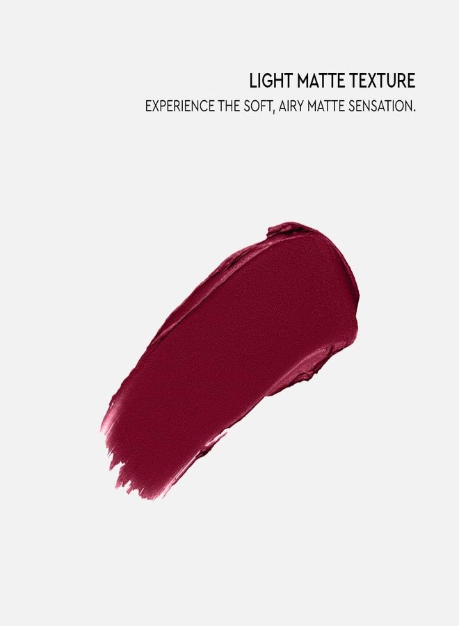 Kiro Non-Stop Airy Matte Liquid Lipstick - Velvet Merlot (Redish Pink), 5ml | Super-Pigmented, Long-Lasting, hydrating | Waterproof, Smudge-Proof, Lightweight | Infused with Avocado & Apricot Oil - Image 2