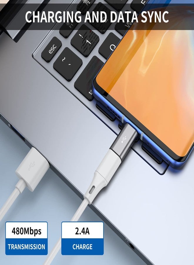 QianLink Micro USB to USB C Adapter,8-Pack Aluminum USB Type C Adapter Convert Connector Compatible with Samsung Galaxy S10 S9 S8 Plus Note 9 8, LG V40 V35 V30 V20 G7 G6,Pixel 2 XL,Moto Z2 Z3(Gray) - Image 4