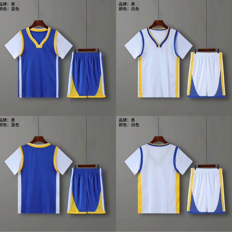 Fake Two-Piece Basketball Uniform Baby Toddler'S Class Uniform Short-Sleeved Basketball Uniform Suit Children'S Uniform Printable Uniform - Image 2