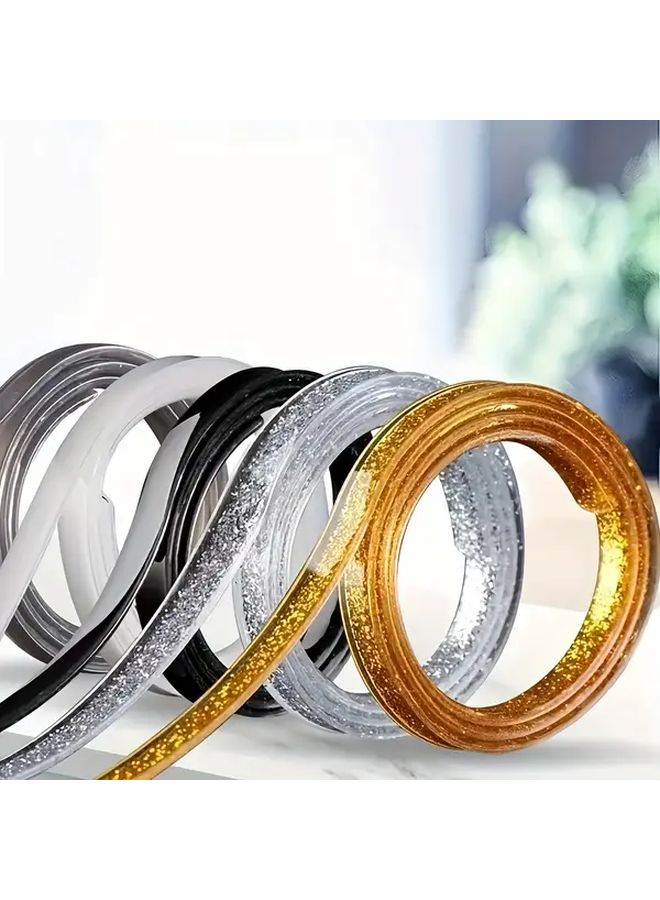 شريط لاصق ذاتي من البولي فينيل كلوريد المضاد للماء فضي اللون لمطبخ وحمام، بطول 6 أمتار - Image 3