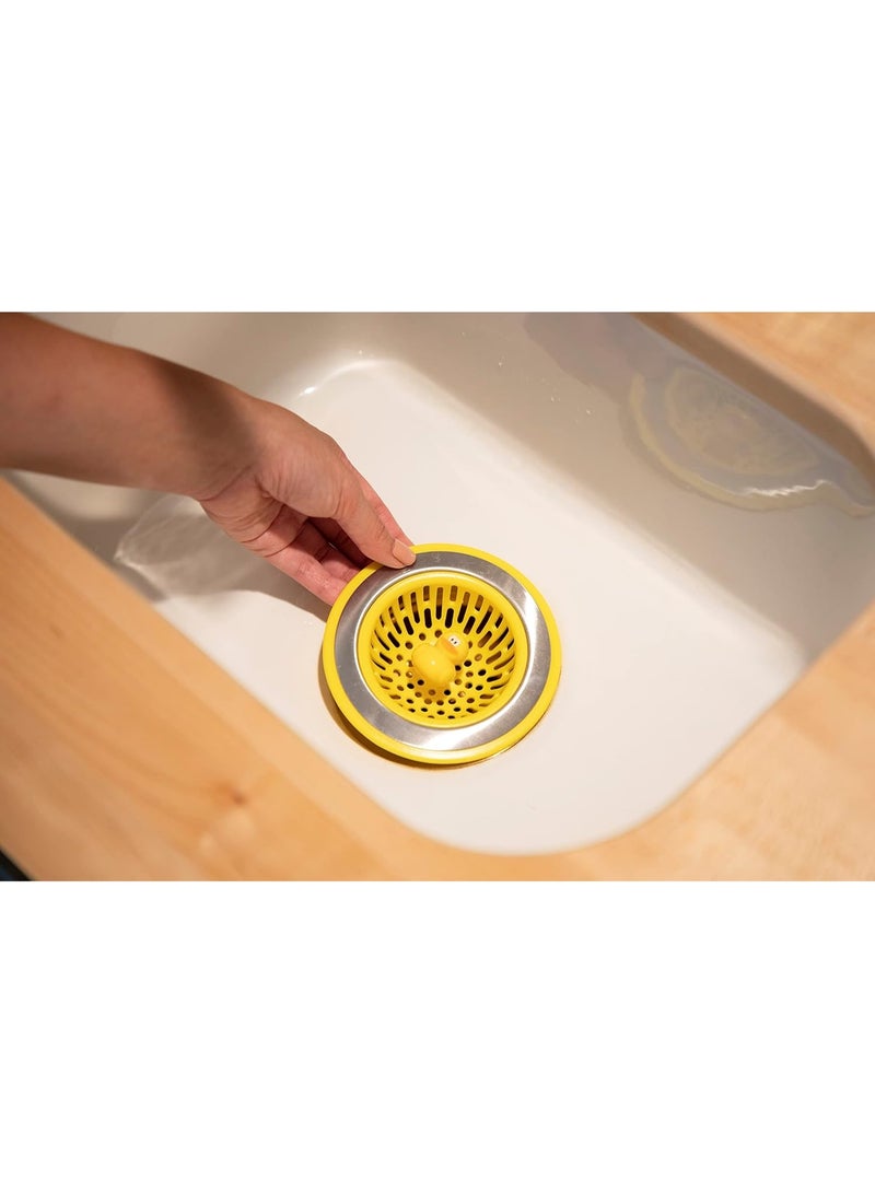 Joie Quack Kitchen Sink Strainer Basket, Fits All Standard Sinks, Stainless Steel, Cute Garbage Disposal Drain Cover, 4.5-Inch, Yellow Duck - Image 2