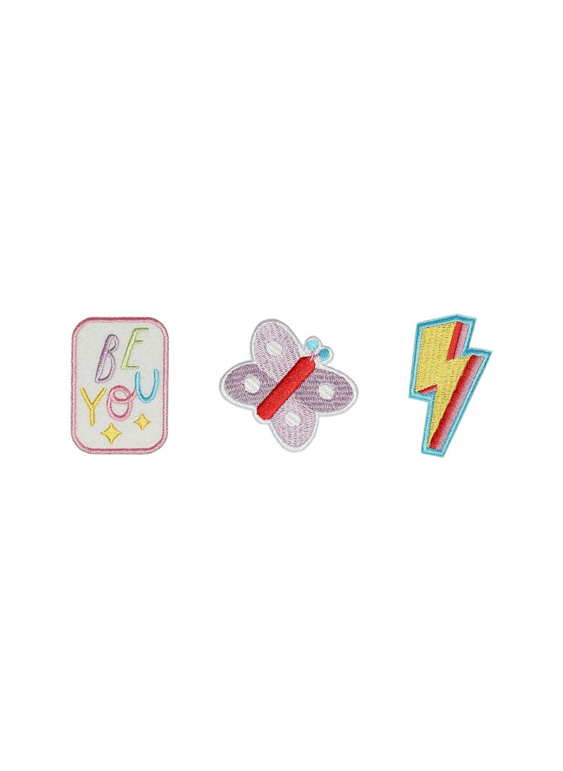 pearhead Pearhead Be You Iron On Patches Back to School Sports Accessories Patch Set for Backpack Lunchbag or Jacket Fun DIY Iron On Patch Set for Kids Patches for Back to School  - Image 2