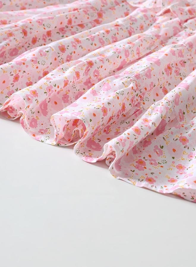 BELLA MODA Floral Smocked Bodice Dress - Image 5