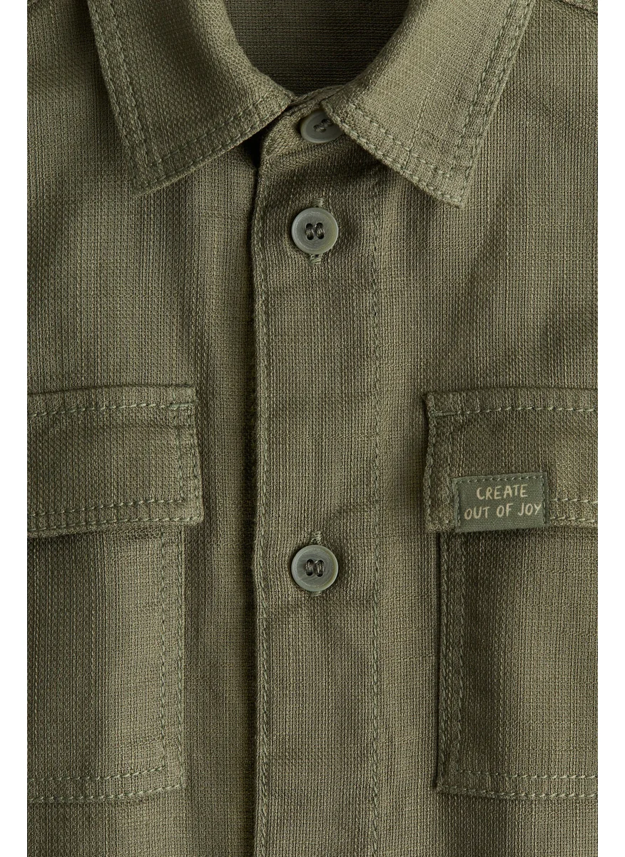 اتش اند ام Loose-Fit Cotton Shirt