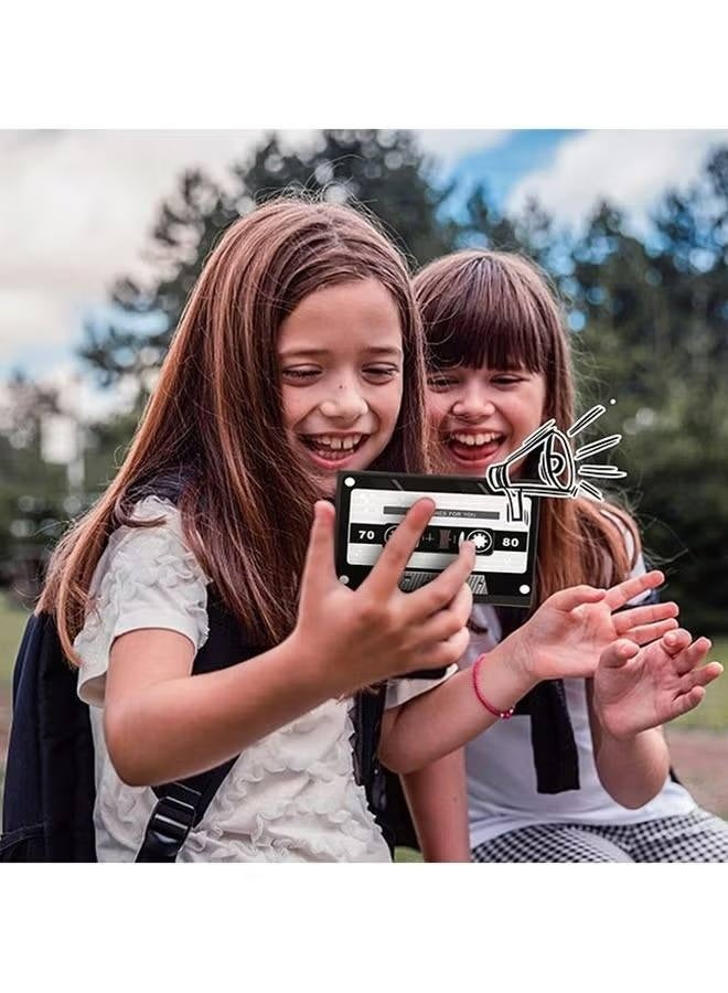 Voice Greeting Card - 60-Second Personalized Recordable Audio Card with Built-in Playback - Retro Style Talking Sound Card for Birthday, Wedding, and Special Occasions - Black - Image 3