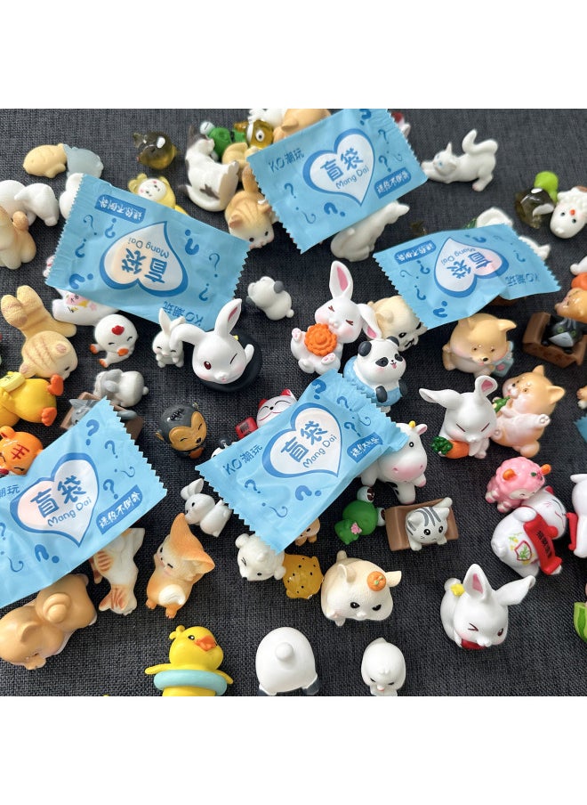 Simulation Blind Bag Small Animal Cute Mini Small Ornaments Luminous Simulation Animal Resin Small Gift Three-dimensional Small Blind Bag-Color:Sanrio/4.7cm Luminous Turtle  - Image 4