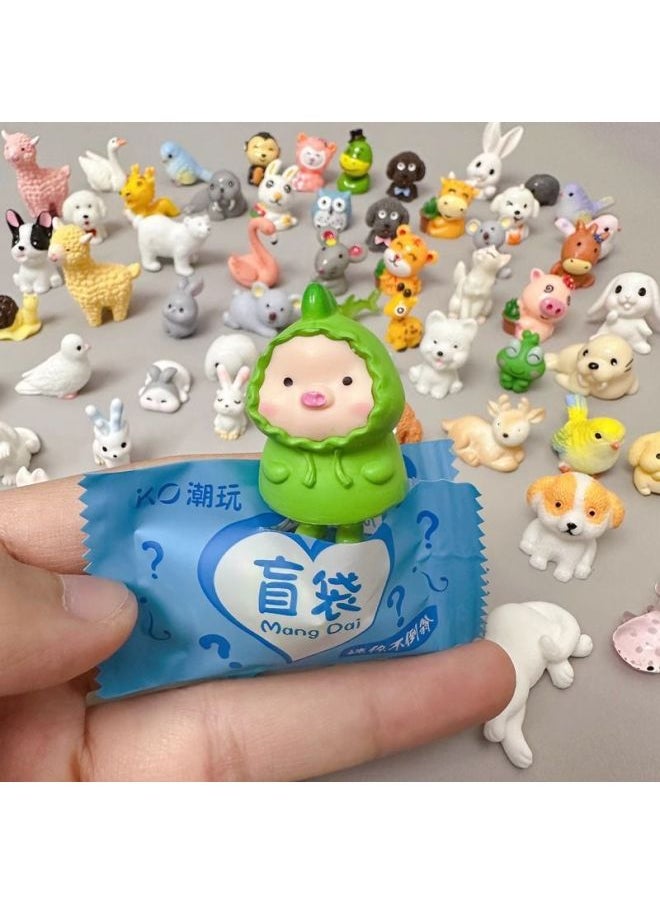 Simulation Blind Bag Small Animal Cute Mini Small Ornaments Luminous Simulation Animal Resin Small Gift Three-dimensional Small Blind Bag-Color:Sanrio/4.7cm Luminous Turtle  - Image 3