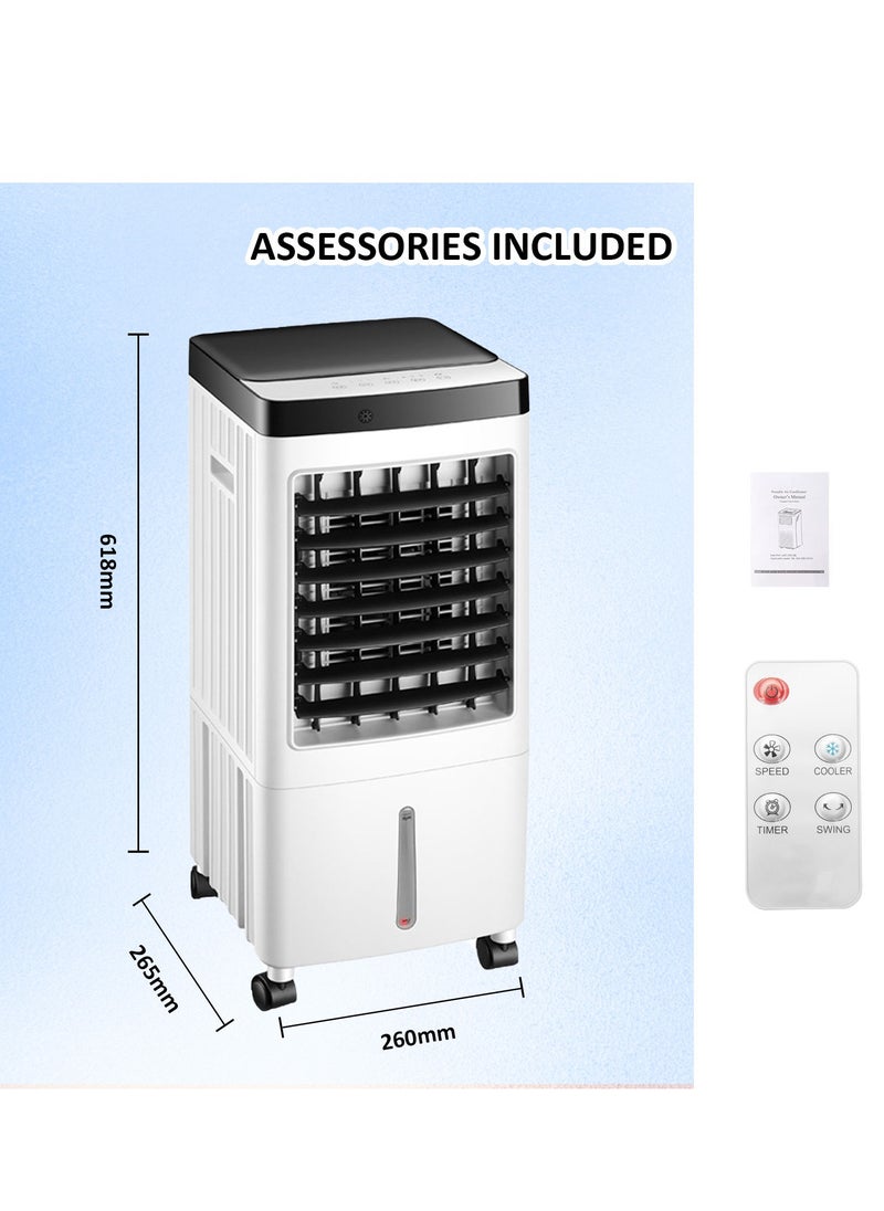 Generic - Evaporative Air Cooler, Cooling Fan with 3 Modes & 3 Speeds, Windowless Air Conditioner with 12-H Timer Remote Control - Image 1