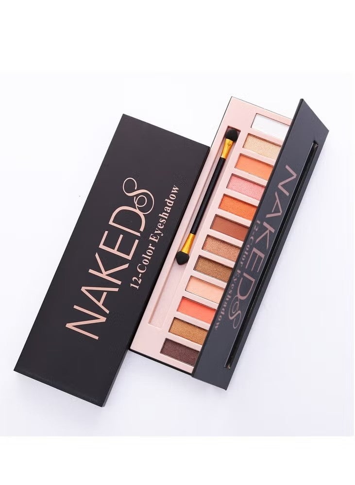 NAKEDS 2 Pack 12 Colors Makeup Nude Colors Eyeshadow Palette Natural Nude Matte Shimmer Glitter Pigment Eye Shadow Pallete Set Waterproof Smokey Professional Beauty Makeup Kit (2 PCS) - Image 3