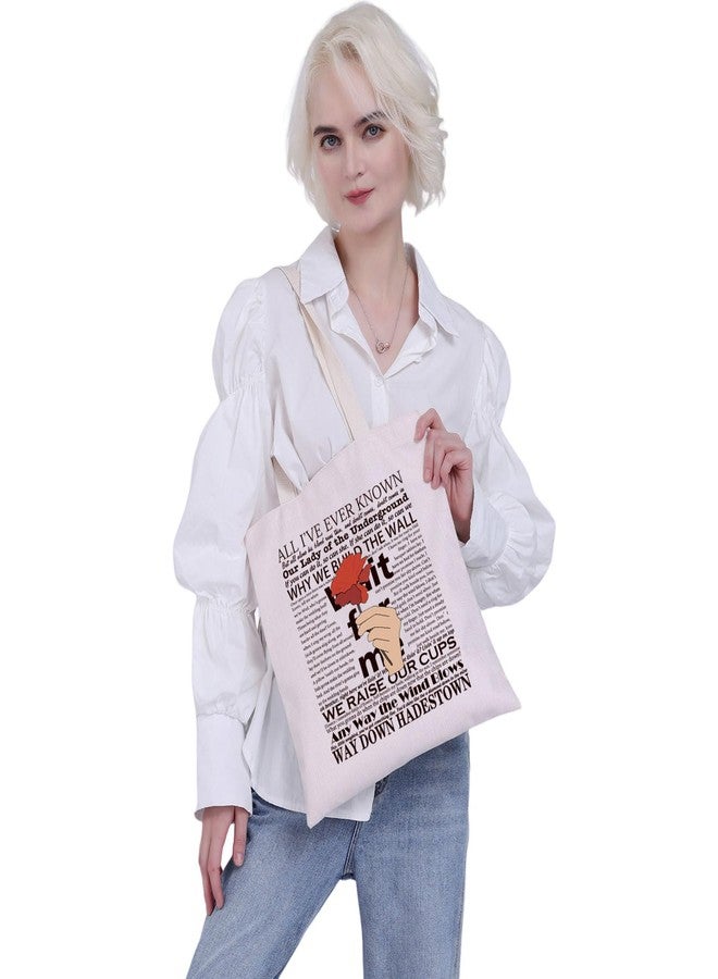 MBMSO Hadestown Musical Tote bag Hadestown Theater Gifts for Musical Fans Wait for Me Hadestown Inspired Shoulder Bag (Canvas, Wait for Me TB) (Canvas, Wait for Me TB) - Image 2