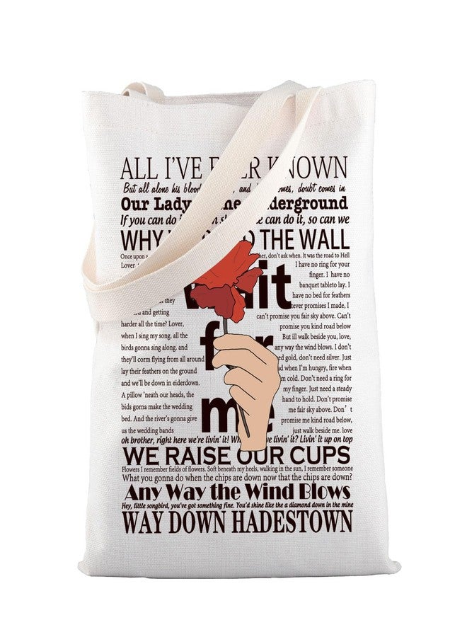 MBMSO Hadestown Musical Tote bag Hadestown Theater Gifts for Musical Fans Wait for Me Hadestown Inspired Shoulder Bag (Canvas, Wait for Me TB) (Canvas, Wait for Me TB) - Image 1