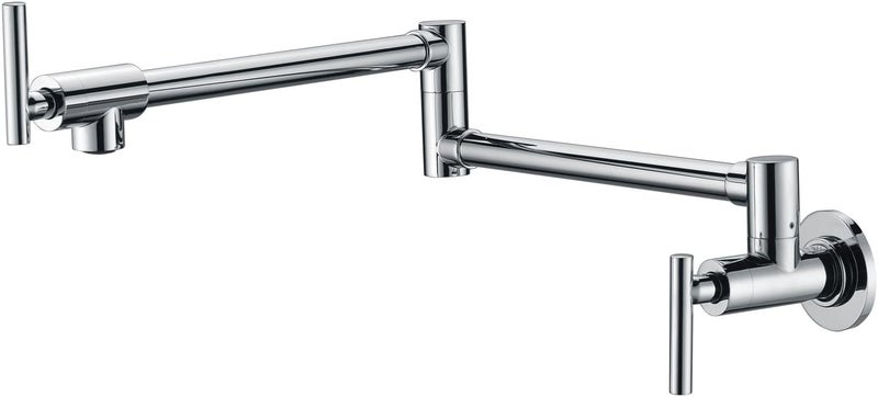 sumerain Pot Filler Faucet Wall Mounted Stove Pot Filler in Chrome Finish - Image 1