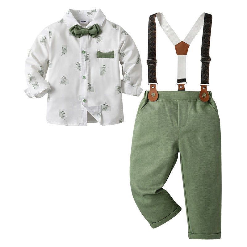 Baby Clothes Children'S Clothes Children British Suit Suspenders Boys Suit - Image 1