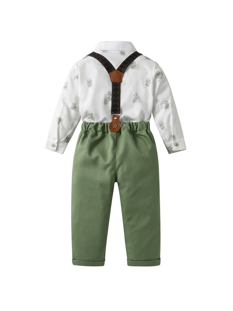 Baby Clothes Children'S Clothes Children British Suit Suspenders Boys Suit - Image 3