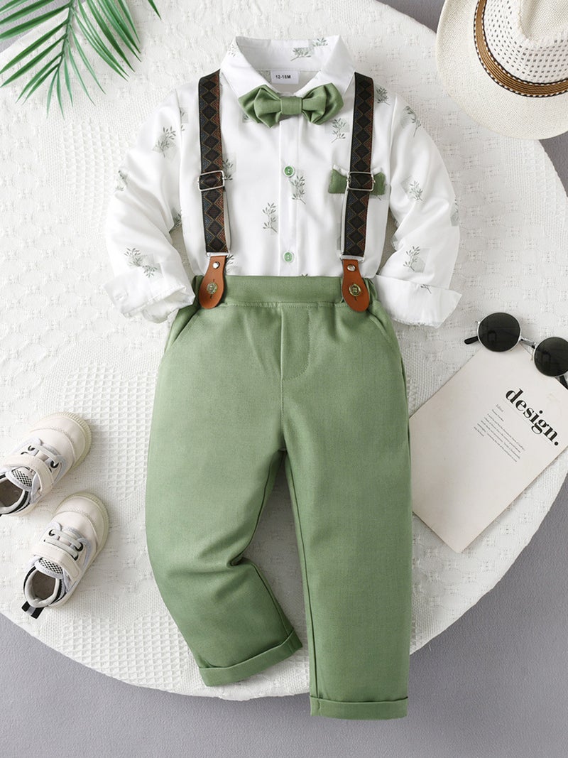 Baby Clothes Children'S Clothes Children British Suit Suspenders Boys Suit - Image 2