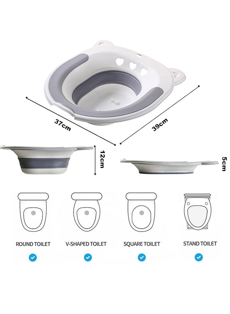 DURKU Toilet Seat Sitz Bath for Postpartum Care, Hemorrhoids, and Inflammation Treatment for Pregnant Women. Fits Universal Toilet with Flusher & Yoni Steam Seat. - Image 4