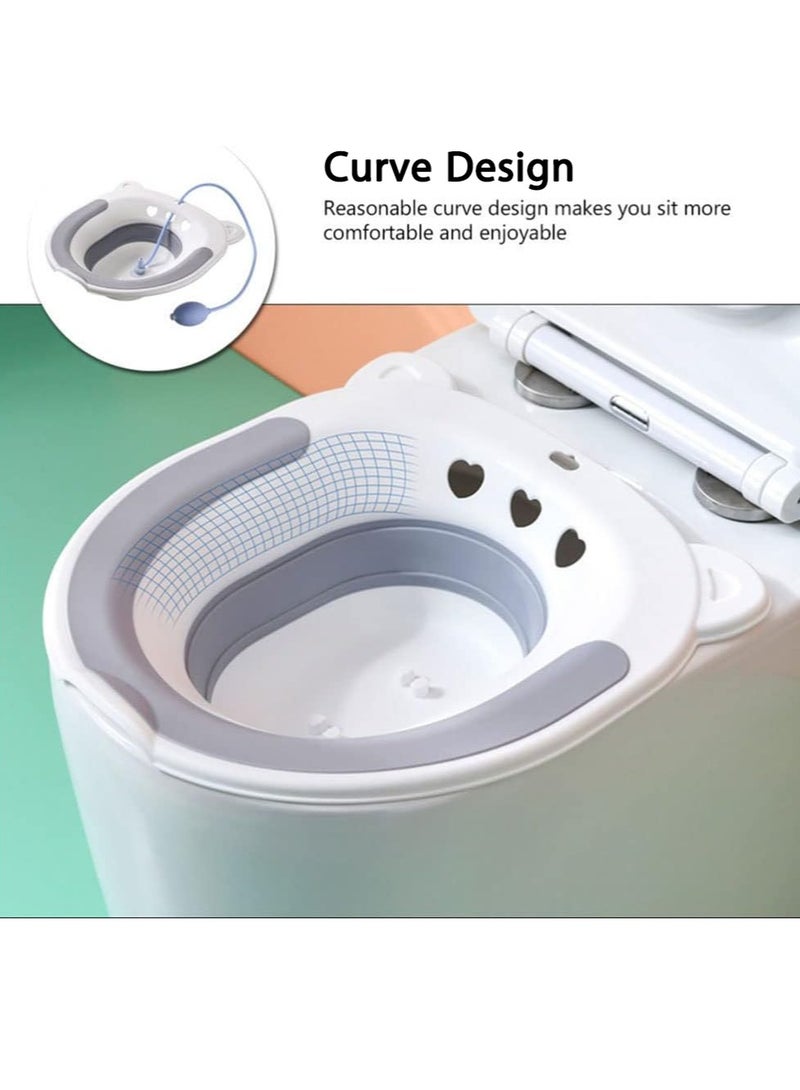 DURKU Toilet Seat Sitz Bath for Postpartum Care, Hemorrhoids, and Inflammation Treatment for Pregnant Women. Fits Universal Toilet with Flusher & Yoni Steam Seat. - Image 5