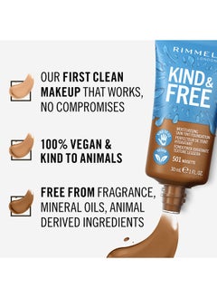 RIMMEL LONDON Kind & Free Foundation - 501 - Noisette, 30ml  - Image 4