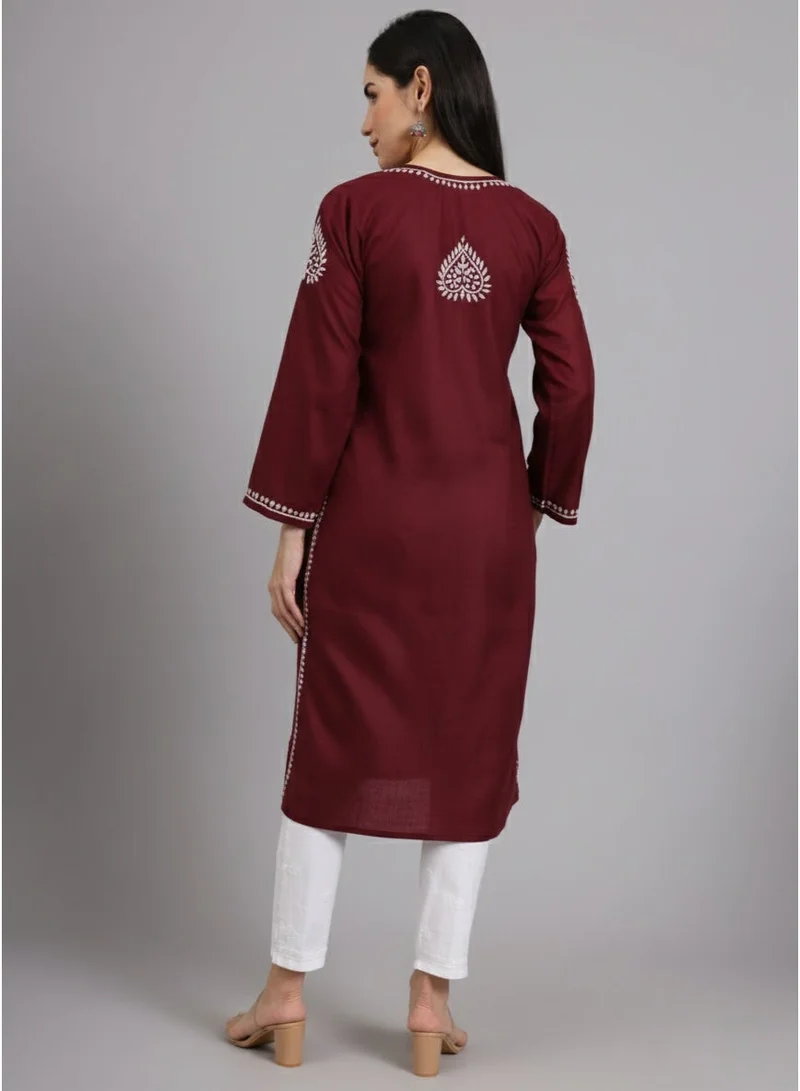 Alaya Women Chikankari Hand Embroidered Cotton Kurta -AL3997