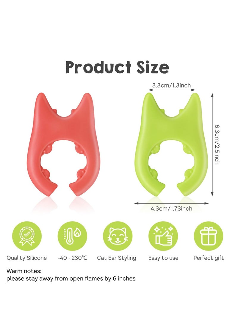 إسكدنيا 2 قطعة مقبض مقاوم للحرارة مصنوعة من السيليكون لتركيز الملعقة والقدر والتابين، أدوات الطهي الجذابة الصغيرة - Image 5