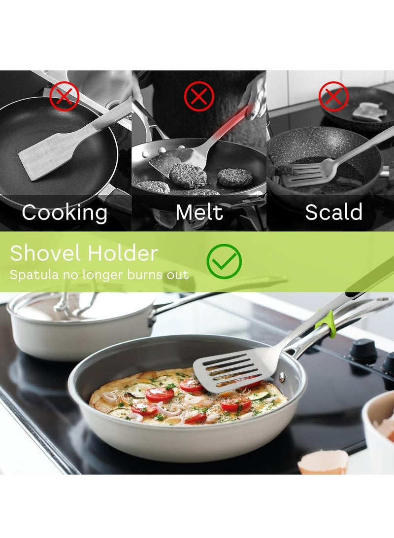 إسكدنيا 2 قطعة مقبض مقاوم للحرارة مصنوعة من السيليكون لتركيز الملعقة والقدر والتابين، أدوات الطهي الجذابة الصغيرة - Image 3