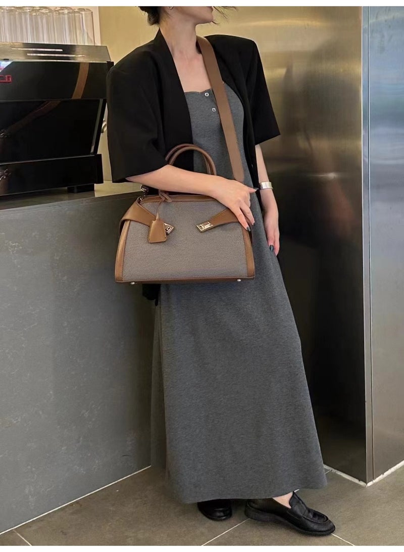 Finelook Women Bicolor shoulder Hug Top-handle Bag - Image 3