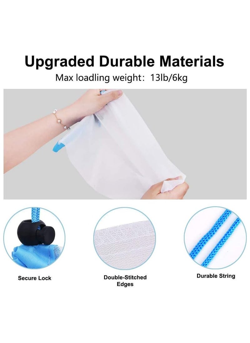 15 Pcs Reusable Produce Bags Drawstring Vegetable Bags Mesh Produce Bags Mesh Organizer Bags Washable Fruit and Veg Bags Mesh Drawstring Produce Bags Toy Storage Mesh Bag 3 Various Sizes