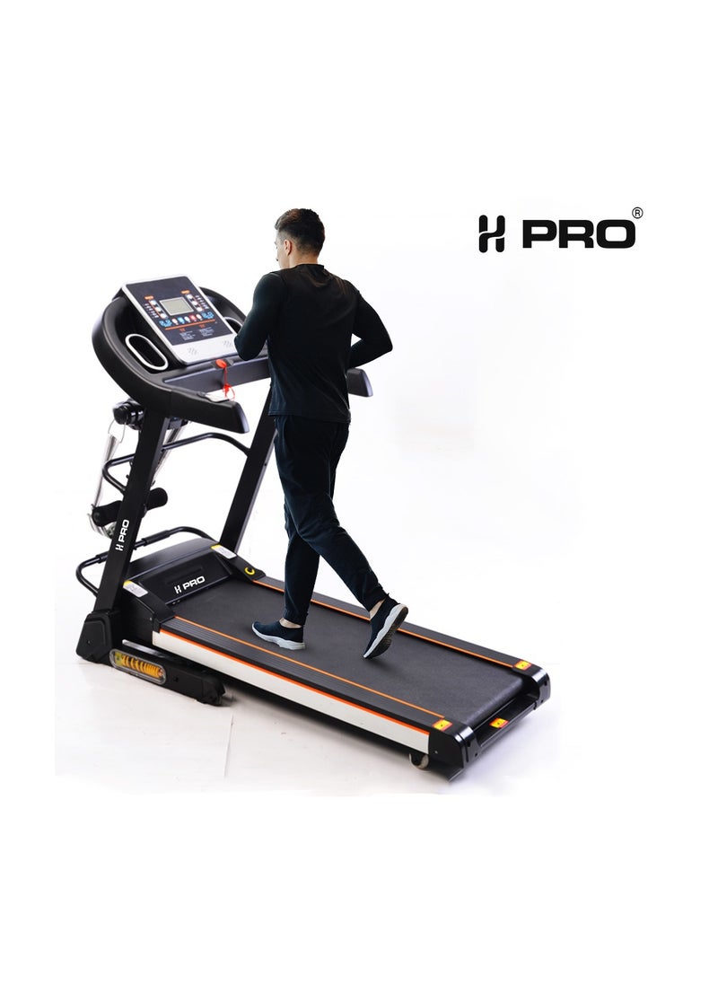 H Pro Foldable Electric Treadmill with 2.5HP Peak Motor – 1–14 km/h Speed, LCD Display, 12 Programs, Pulse Sensor & Safety Key for Home Use