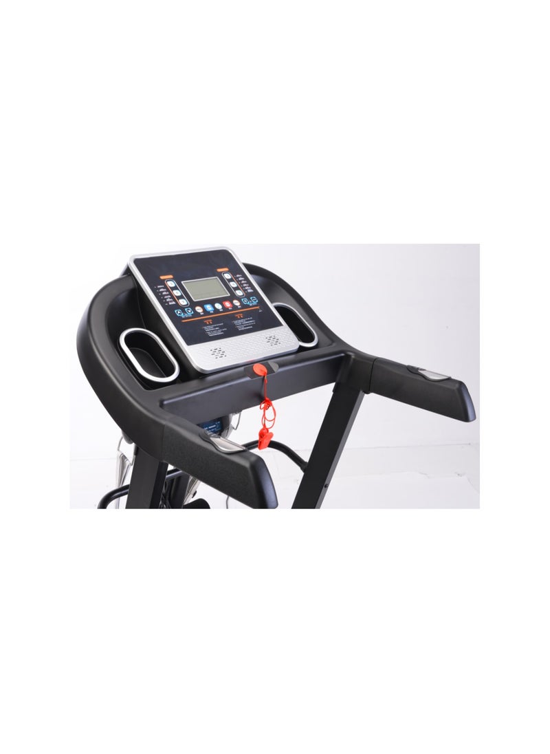 H Pro Foldable Electric Treadmill with 2.5HP Peak Motor – 1–14 km/h Speed, LCD Display, 12 Programs, Pulse Sensor & Safety Key for Home Use