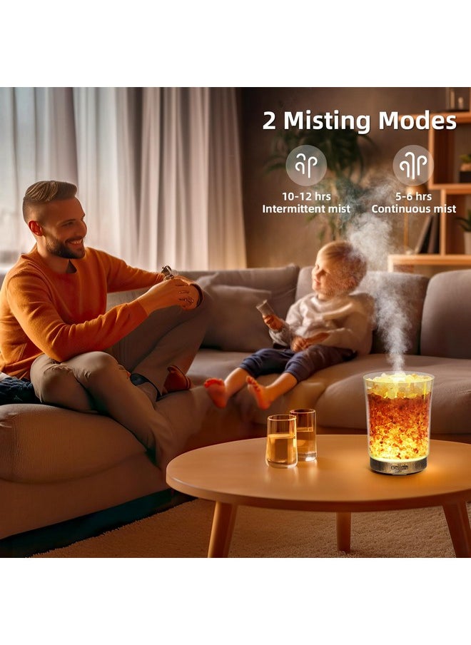 DqBaoKuan Essential Oil Diffuser 3In1 Aromatheraphy Diffuser & Ultrasonic Humidifier & Himalayan Salt Lamp 7 Color Led Lights 2 Adjustable Mist Modes For Home Bedroom Office Auto Shutoff 150Ml  - Image 5