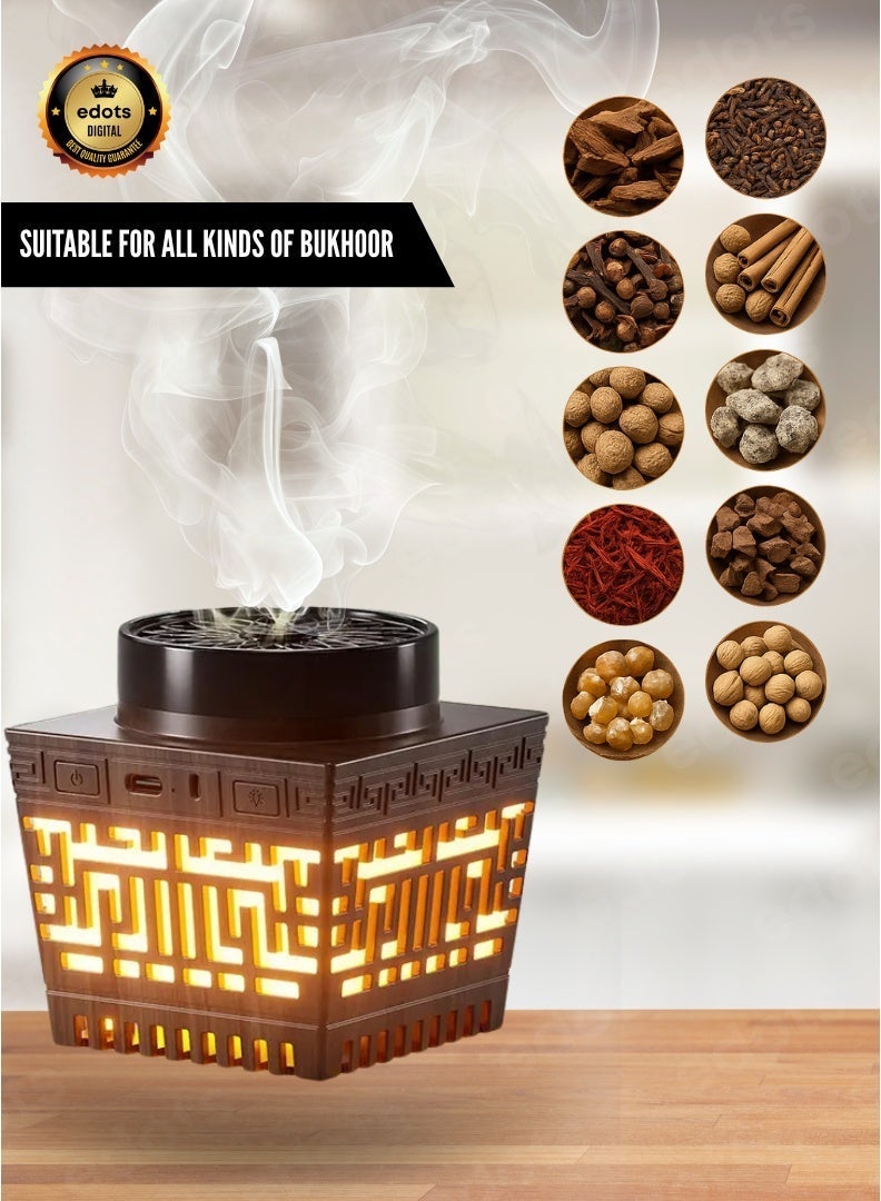 HONTON Multifunctional Quran Speaker with Arabic Electric Bakhoor Burner – 16 Reciters, App & Remote Control, Night Light & Bluetooth Audio - Image 5