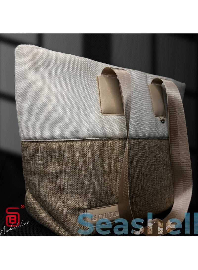 B.S COLLECTION B.S COLLECTION Women's Fashion Multipurpose Business Sea Summer Bag - High Quality Soft Burlap Canvas Fashion Bag…  - Image 2