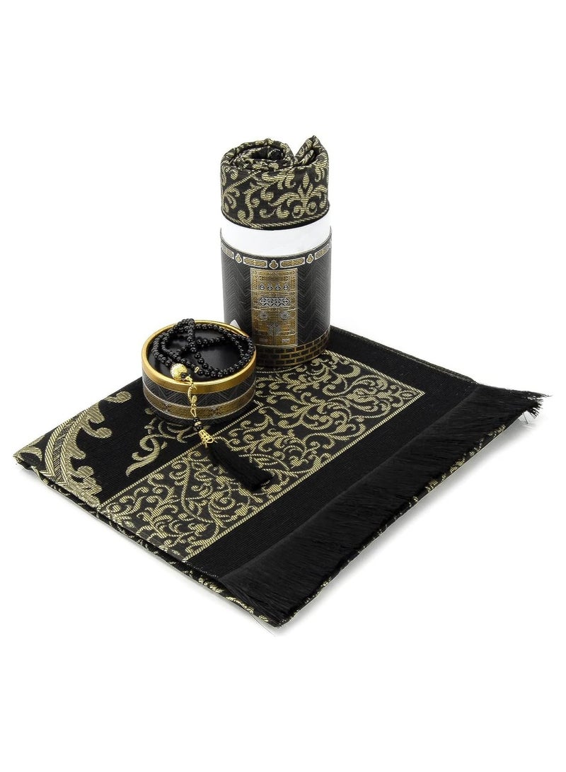 DubaiGallery Islamic Prayer Rug Muslim Prayer Rug with Qibla Carpet Portable Travel Worship Mat Waterproof Sajadah Rosary Gift Set Custom Box Outdoor Carpet Rugs carpet rug - Image 4