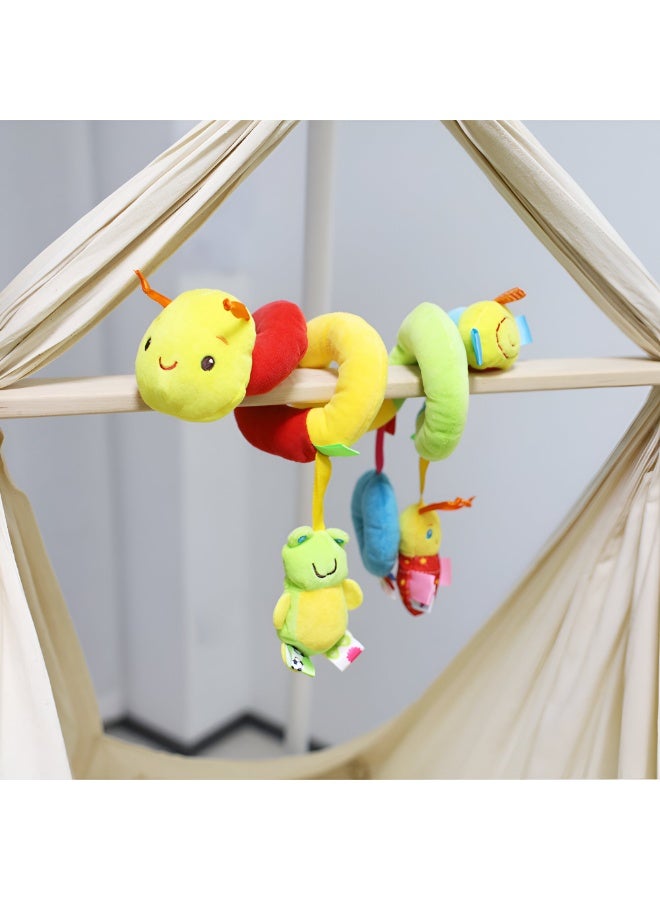 LOOFI Plush Spiral Hanging Baby Toys – Cute Worm for Crib, Stroller & Car Seat - Image 2