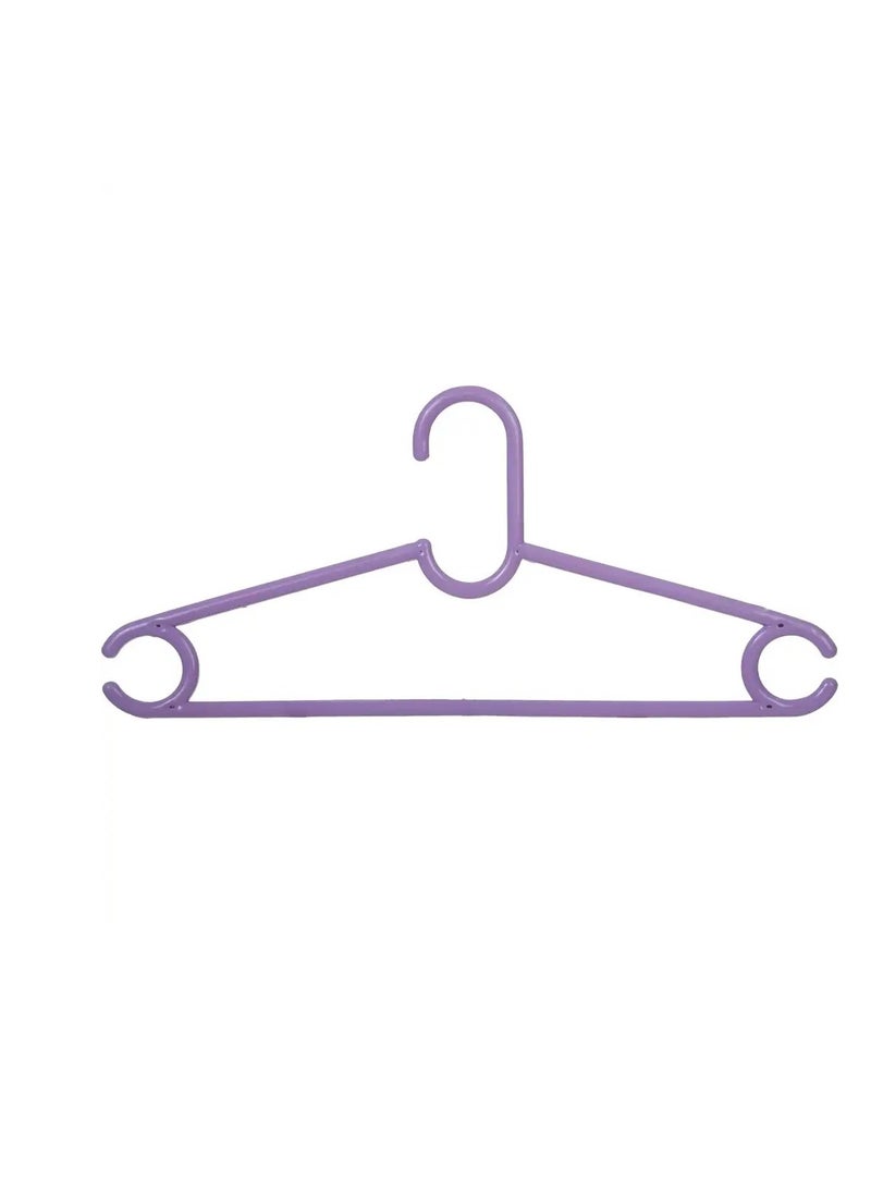 Set of 6 multi-colored plastic hangers - lightweight and suitable for everyday clothes - Model 6040  - Image 4