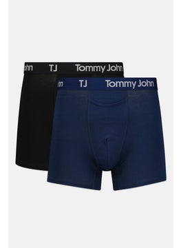 Men 2 Pack 4 inseam Brand Logo Boxer Briefs, Multicolor