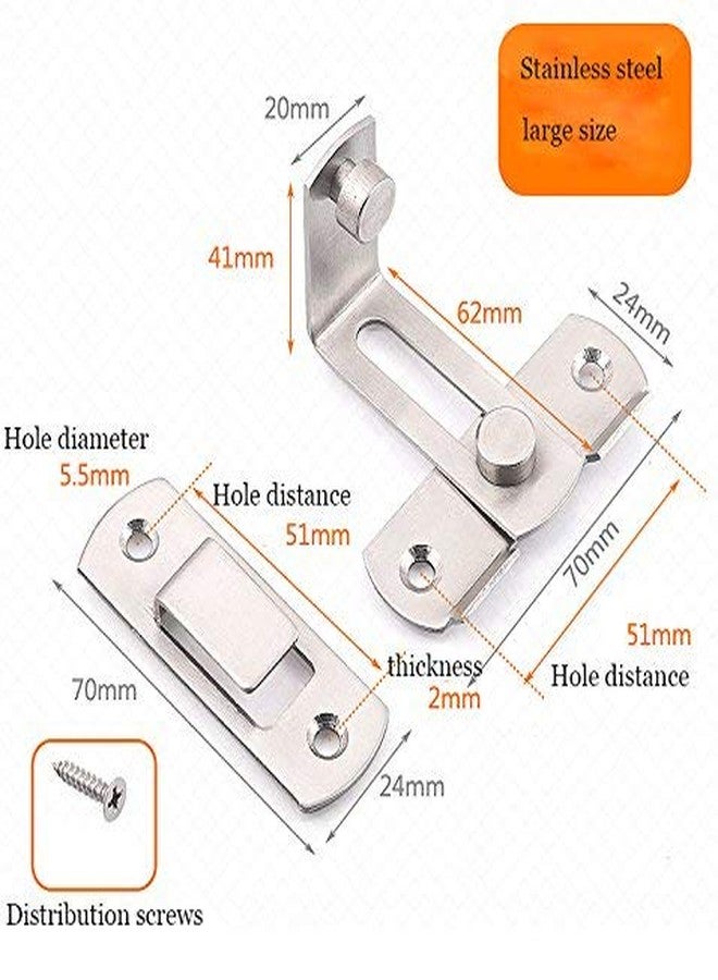 dingchi (2 pcs) The 90 Door Buckle Bolt barn Door Lock Right Angle Bending Latch hasp Toilet Doors and Windows - Image 3