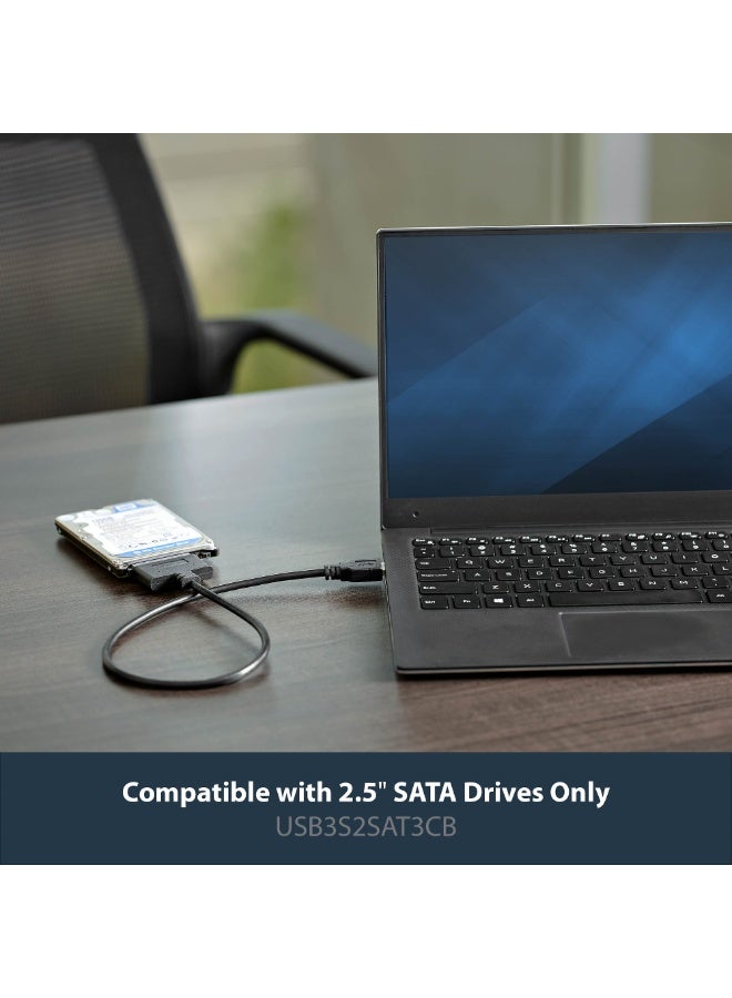 كابل محول من USB 3.0 إلى SATA III لمحركات الأقراص الصلبة – محول لأقراص HDD وSSD مقاس 2.5 بوصة، سرعة نقل بيانات عالية تصل إلى 5 جيجابت في الثانية، يدعم التوصيل والتشغيل (Plug & Play) والتبديل السريع (Hot Swap)، متوافق مع الإصدارات السابقة USB 2.0/1.1، ويعمل مع أنظمة Windows وMac OS وLinux. - Image 4