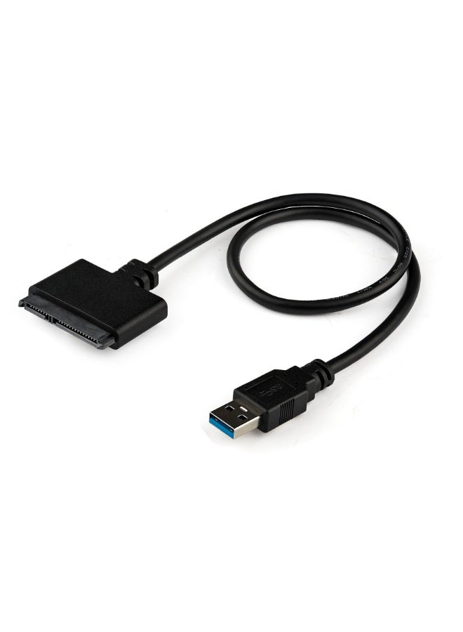 كابل محول من USB 3.0 إلى SATA III لمحركات الأقراص الصلبة – محول لأقراص HDD وSSD مقاس 2.5 بوصة، سرعة نقل بيانات عالية تصل إلى 5 جيجابت في الثانية، يدعم التوصيل والتشغيل (Plug & Play) والتبديل السريع (Hot Swap)، متوافق مع الإصدارات السابقة USB 2.0/1.1، ويعمل مع أنظمة Windows وMac OS وLinux. - Image 1