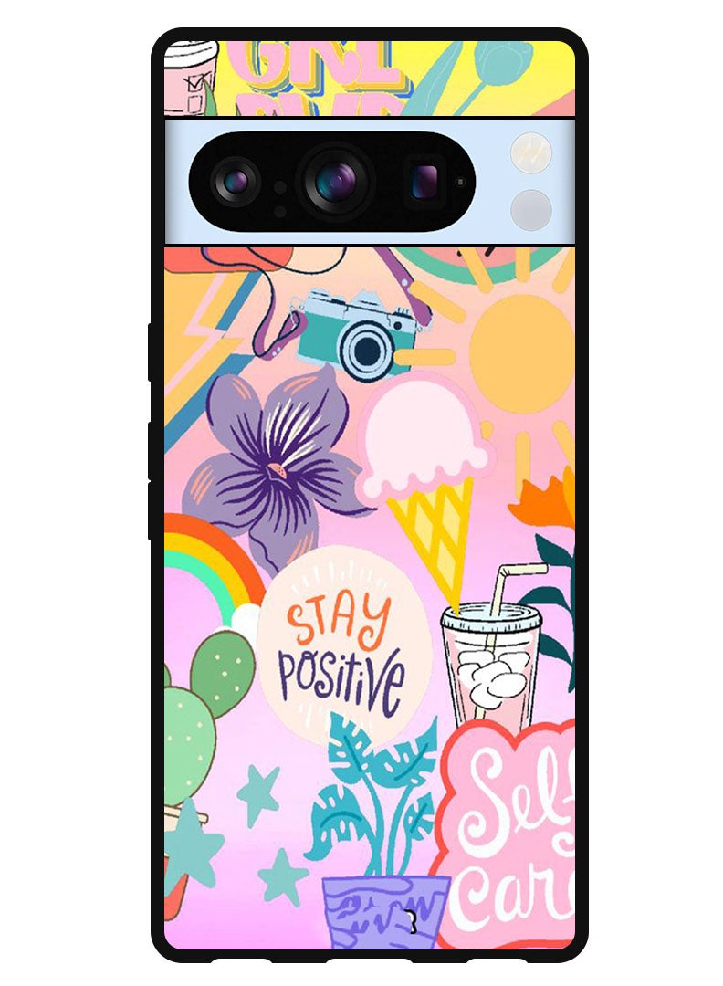 Theodor Protective Case Anti Scratch Shock Proof Bumper Cover For Google Pixel 8 Pro Stay Positive - Image 1