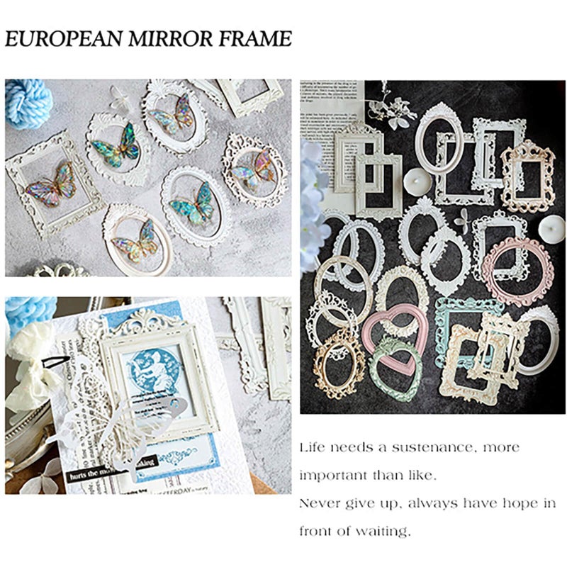 MAXLEAF 40PCS Vintage Frame Scrapbook Decoration Paper - MAXLEAF 4Themes Journaling Scrapbooking Supplies Craft Relievo Paper for Junk Journals Photos Card Making Decorative Album - Image 3