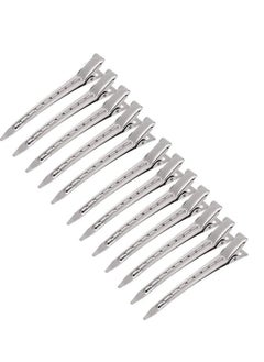 CARE AND SMILE 12 Packs Duck Bill Clips 9cm Rustproof Metal Alligator Curl Clips with Holes for Hair Styling Hair Colouring Silver - pzsku/ZE88D2258D5FEB5E5868BZ/45/_/1711945263/eceab10a-9623-4108-ace3-ef6242eec8dc