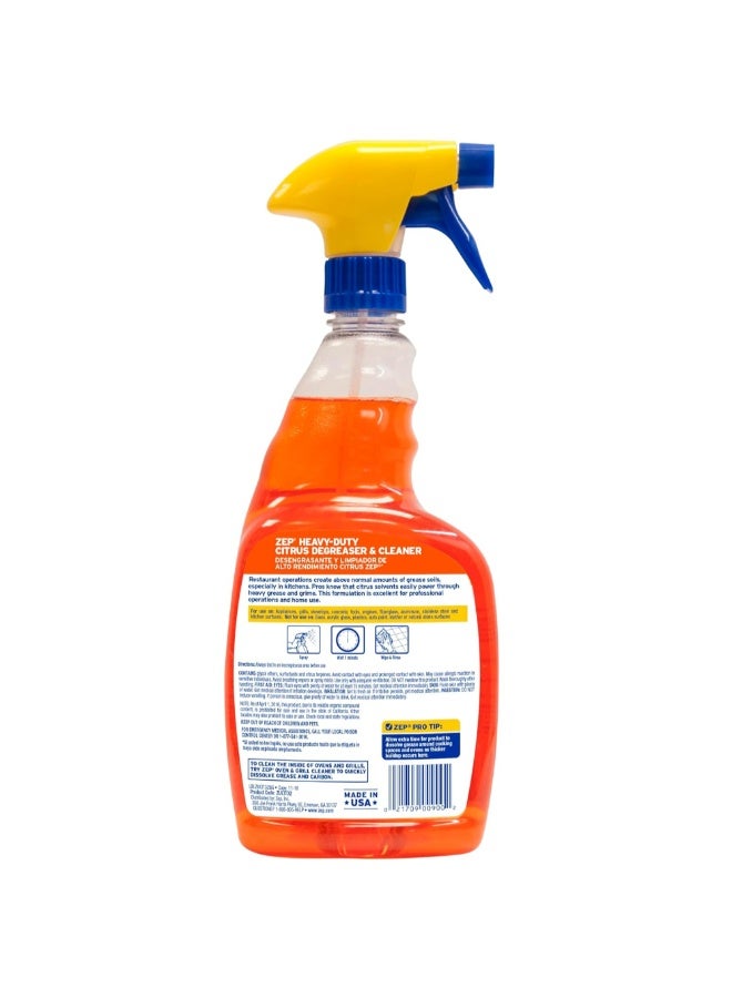 Zep Heavy-Duty Citrus Degreaser and Cleaner Orange 946 ml ZUCIT32 - Image 2